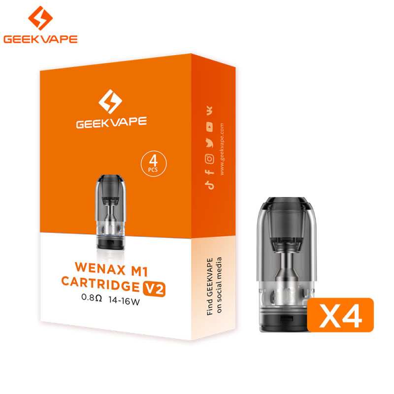 Cartouches Wenax M1 2ml V2 (4pcs) (1.2ohm) - Geekvape
