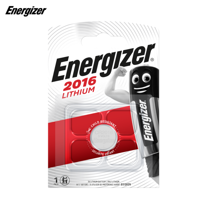 Pile bouton Lithium CR2016 FSB1 (1pc) (Lithium) - Energizer