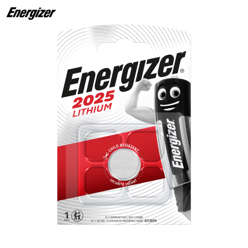Pile bouton Lithium CR2025 FSB1 (1pc) (Lithium) - Energizer