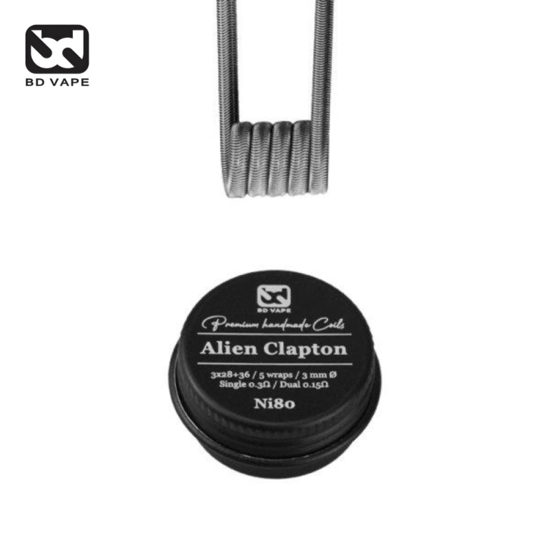 Coils Alien Clapton NI80 Handmade (2pcs) (0.3ohm) - BD Vape