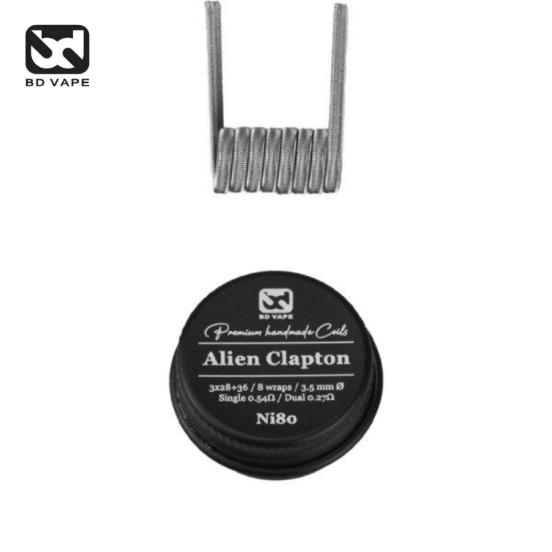 Coils RDL Alien Clapton NI80 Handmade (2pcs) (0.54ohm) - BD Vape
