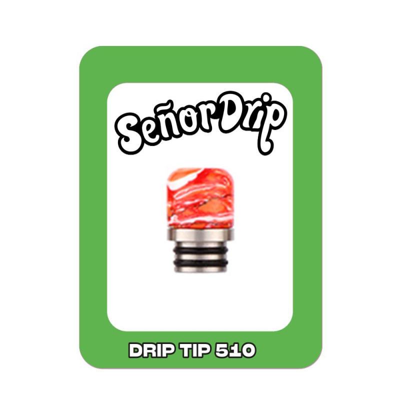 Drip Tip 510 Marble (White Marble) - Señor Drip Tip