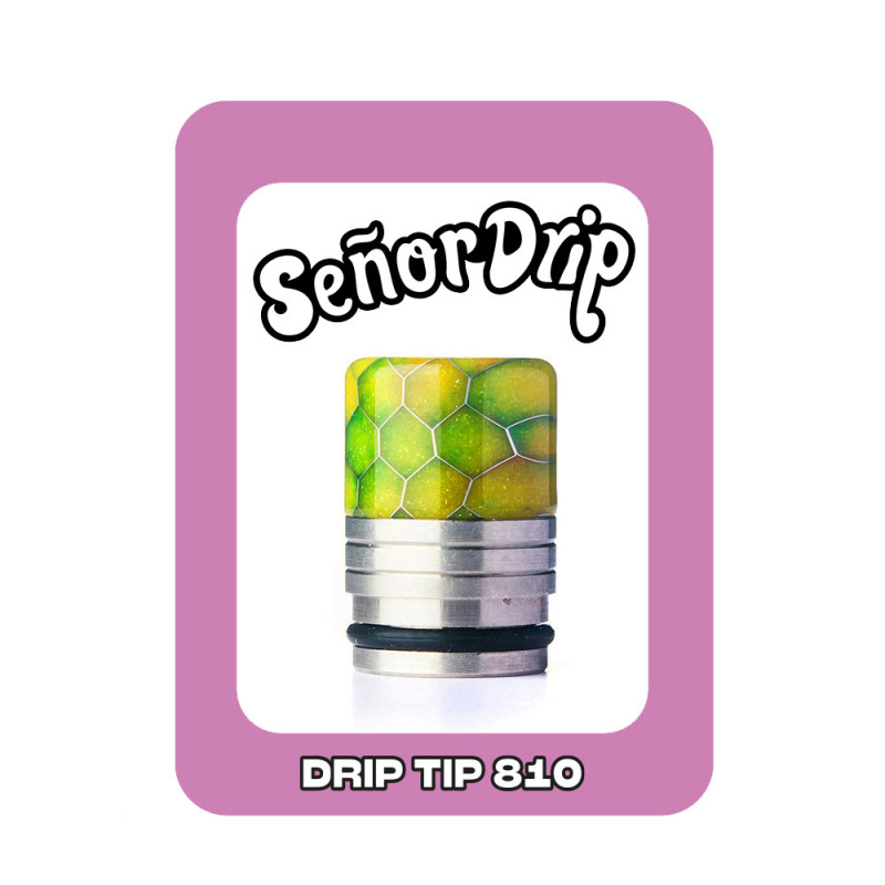 Drip Tip 810 Antifuite (Yellow) - Señor Drip Tip