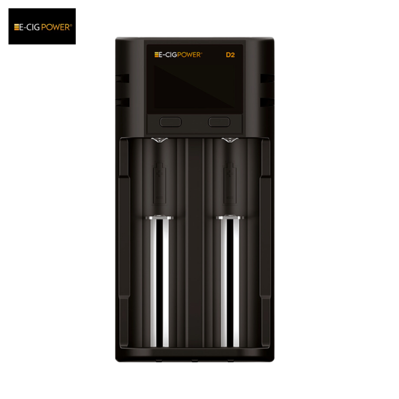 D2 Chargeur d'accus intelligent Micro USB avec écran LCD (Black) - E-Cig Power