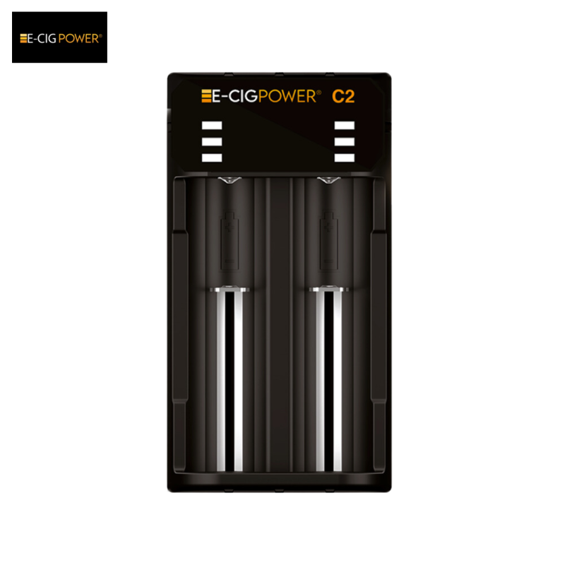 C2 Chargeur de batterie Li-ion avec LED et Micro USB (Black) - E-Cig Power