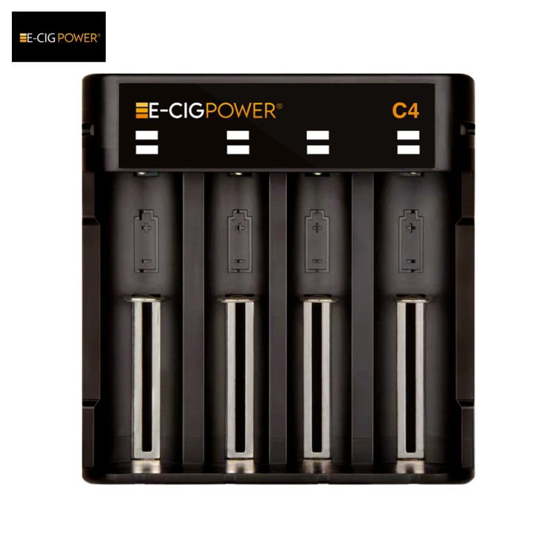 C4 Chargeur de batterie Li-ion avec LED et Micro USB (Black) - E-Cig Power