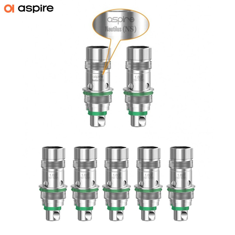 Résistances Nautilus NicSalt (5pcs) (1.8ohm) - Aspire