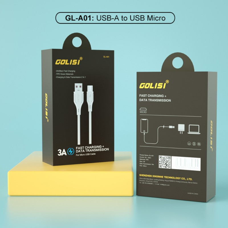 Cable Micro USB GL-A01 (Blanc) - Golisi