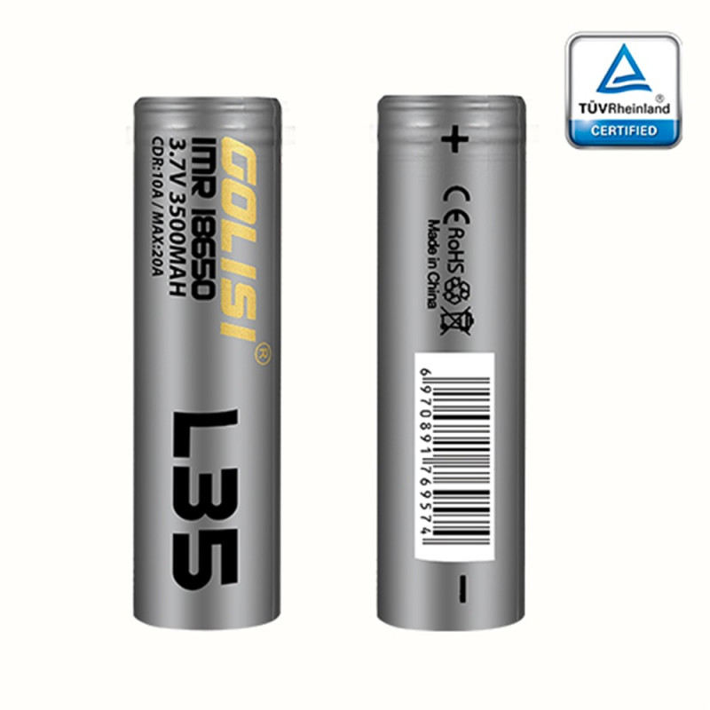 Accu L35 18650 3500mAh 20A (Boite de 2) (Golisi L35) - Golisi