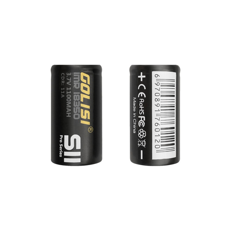 Accu S11 18350 1100mAh 20A (Boite de 2) (Golisi S11) - Golisi