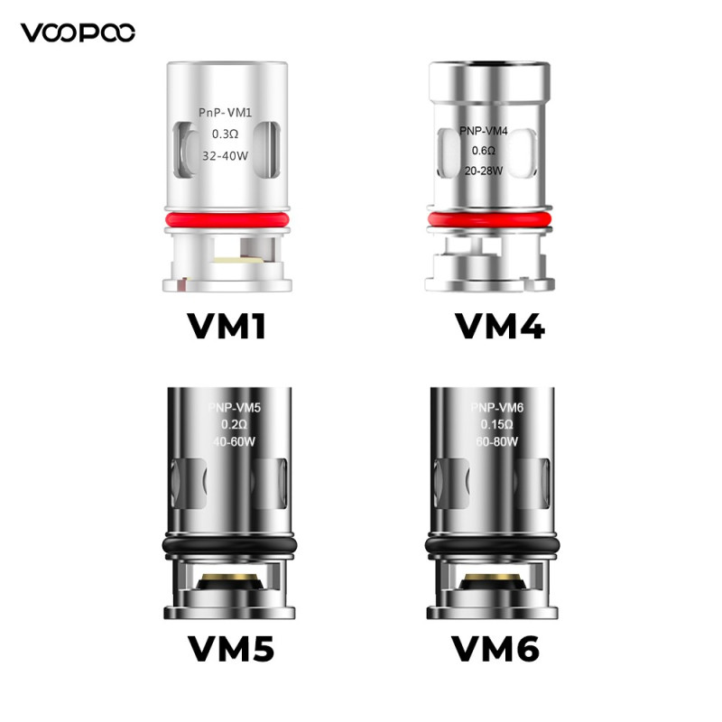 Résistances PnP VM1 VM4 VM5 VM6 R2 TM2 TR1 TW15 TW20 TW30 VM3 (5pcs) (TW30 - 0.3ohm) - VooPoo