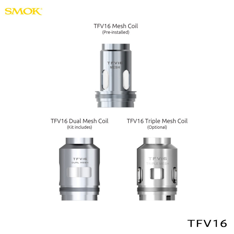 Résistances TFV16 (3pcs) (Triple Mesh 0.15ohm) - Smok