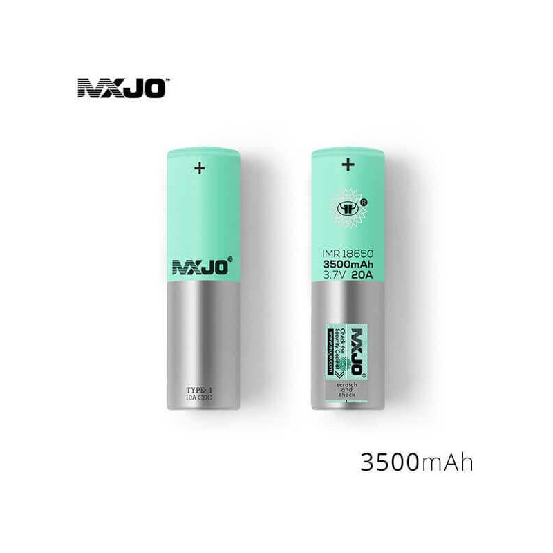 Accu MXJO IMR 18650 3500mah 20A Verte (boite de 4) (MXJO 3500mah 20A) - Accu MXJO IMR 18650 3500mah 20A Verte (boite de 2)