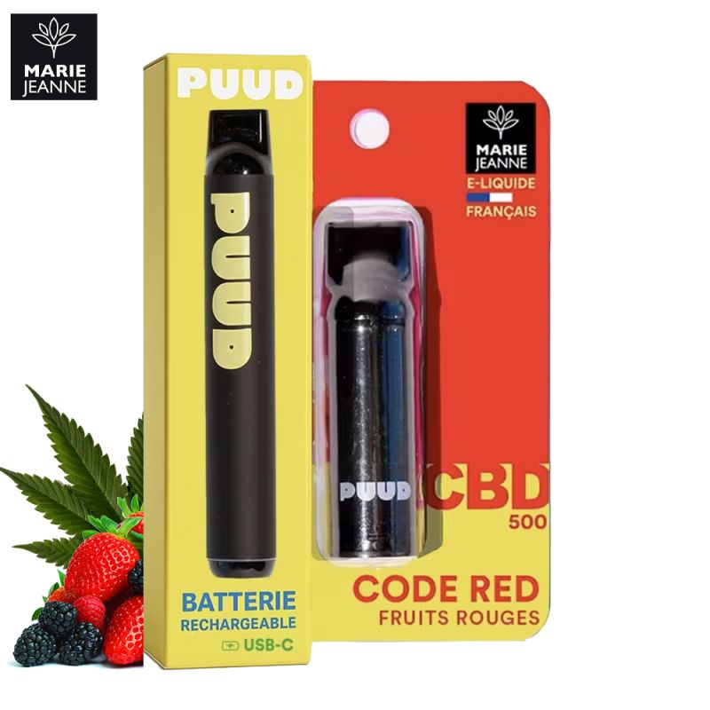 Kit Code Red 600 puffs (500mg) - Puud by Marie Jeanne