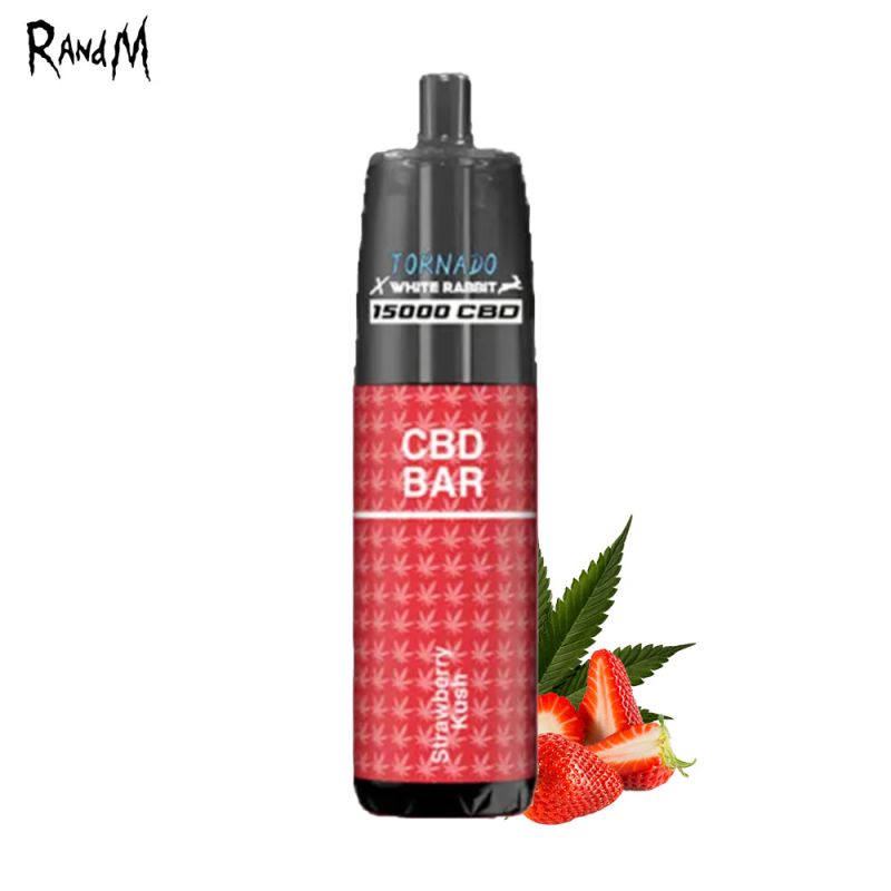 Kit Strawberry Kush 15000 puffs CBD 2x10ml -Tornado White Rabbit (1000mg) - Kit Strawberry Kush 15000 puffs CBD 2x10ml -Tornado White Rabbit