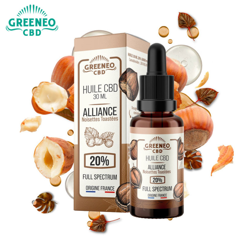 Huile CBD Alliance Noisettes Toastées 30ml (6000mg) - Greeneo
