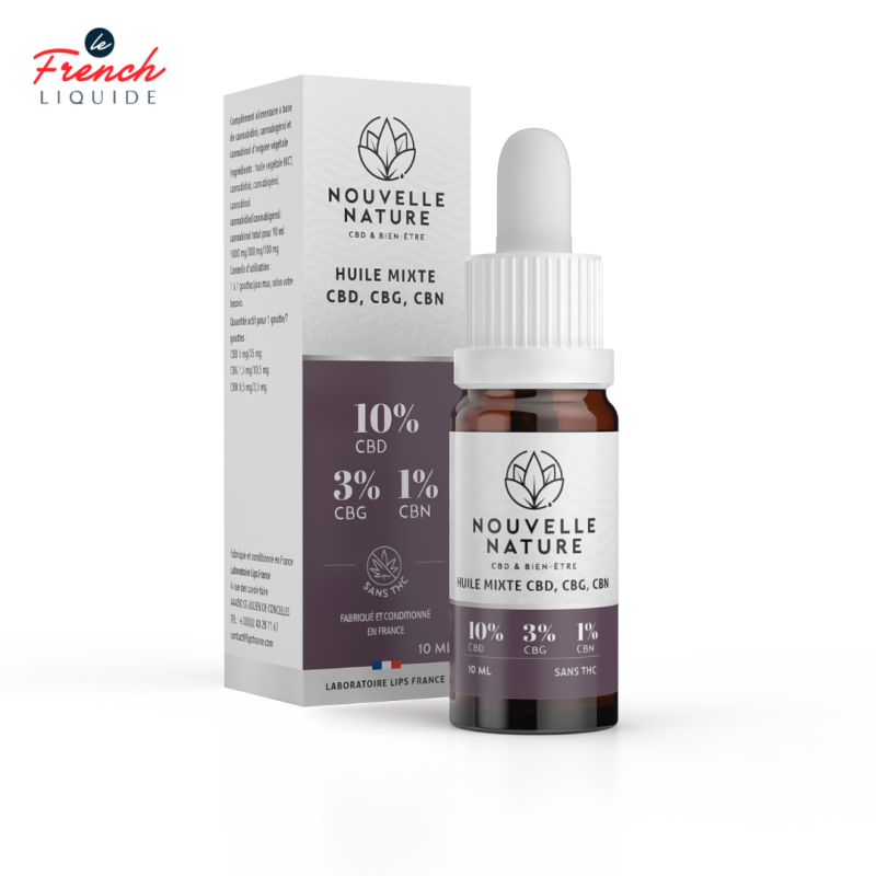 Huile Neutre CBD (10% CBD 3% CBG 1% CBN) - Nouvelle Nature by Le French Liquide