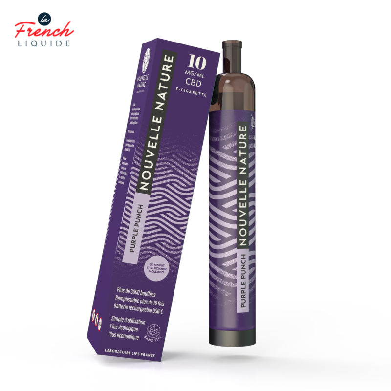 Puff Purple Punch CBD 10ml (1% CBD) - Nouvelle Nature by Le French Liquide