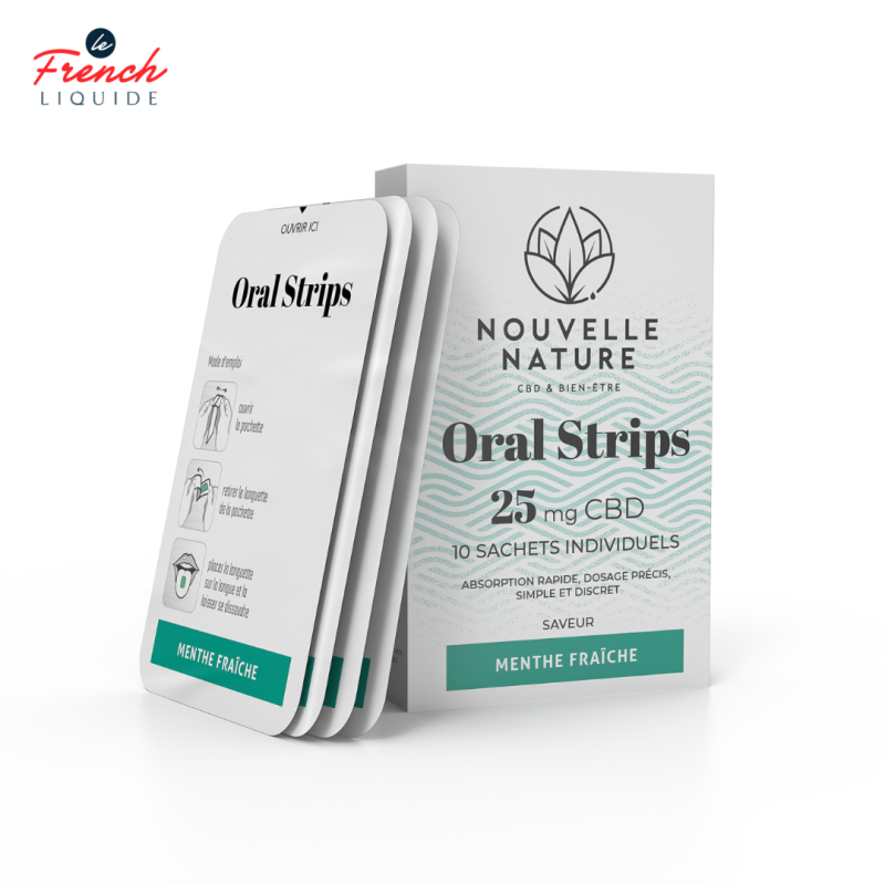 Oral Strips (10 sachets individuels) (25mg) - Nouvelle Nature by Le French Liquide