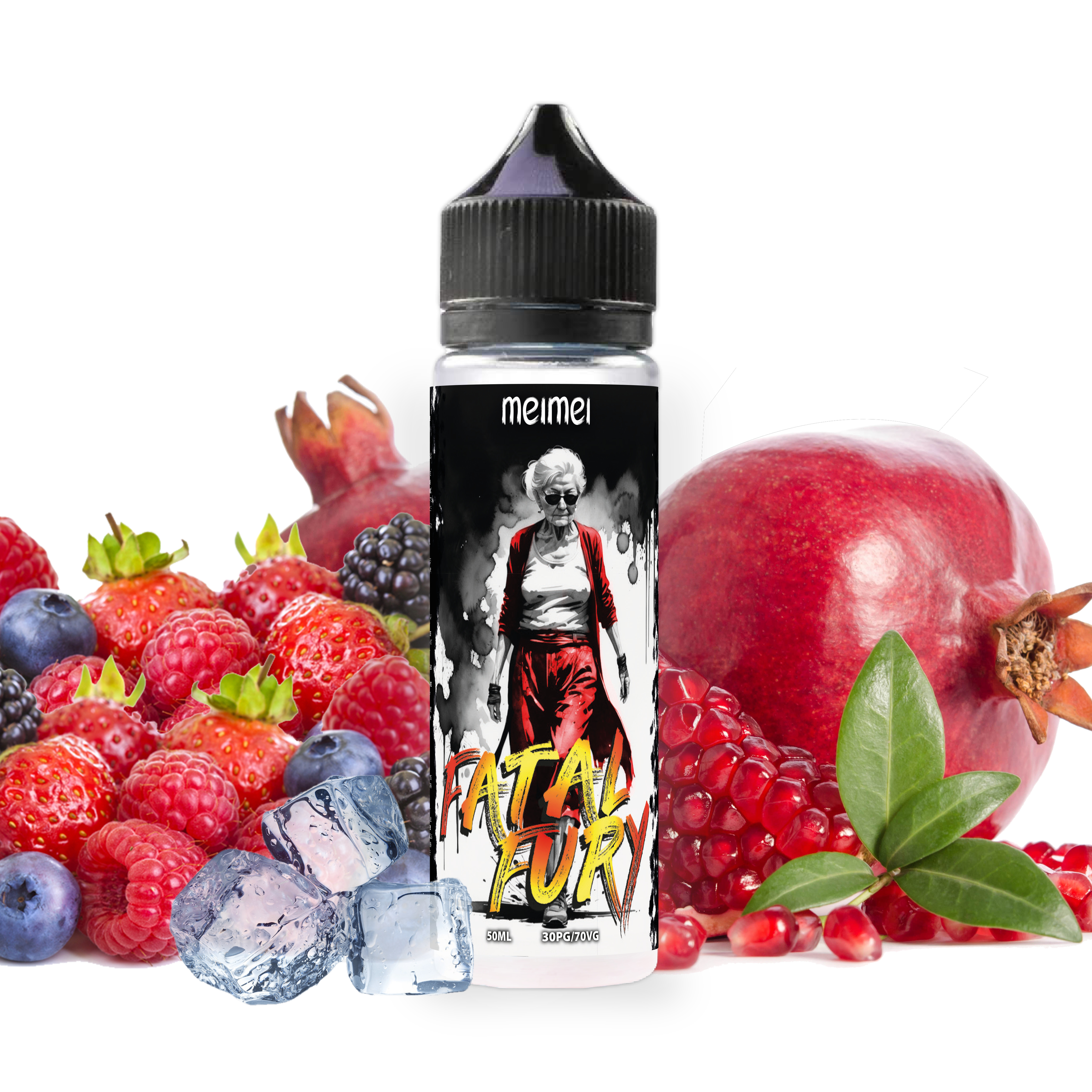 Meimei - Fatal Fury 50ml, Fruits rouges, Grenade, Fraise, Frais