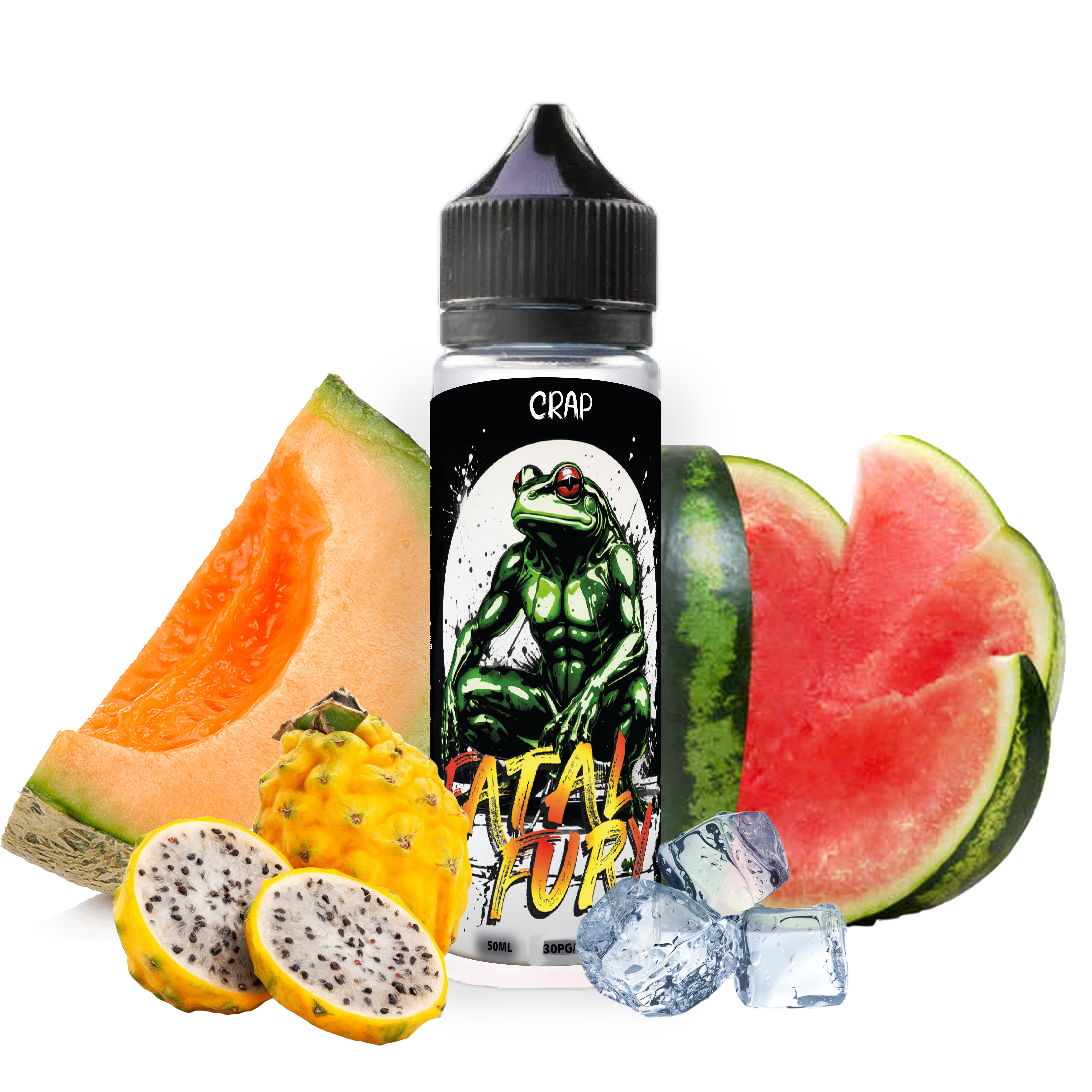 Crap - Fatal Fury 50ml, Fruits du dragon jaune, Melon, Pastèque, Frais