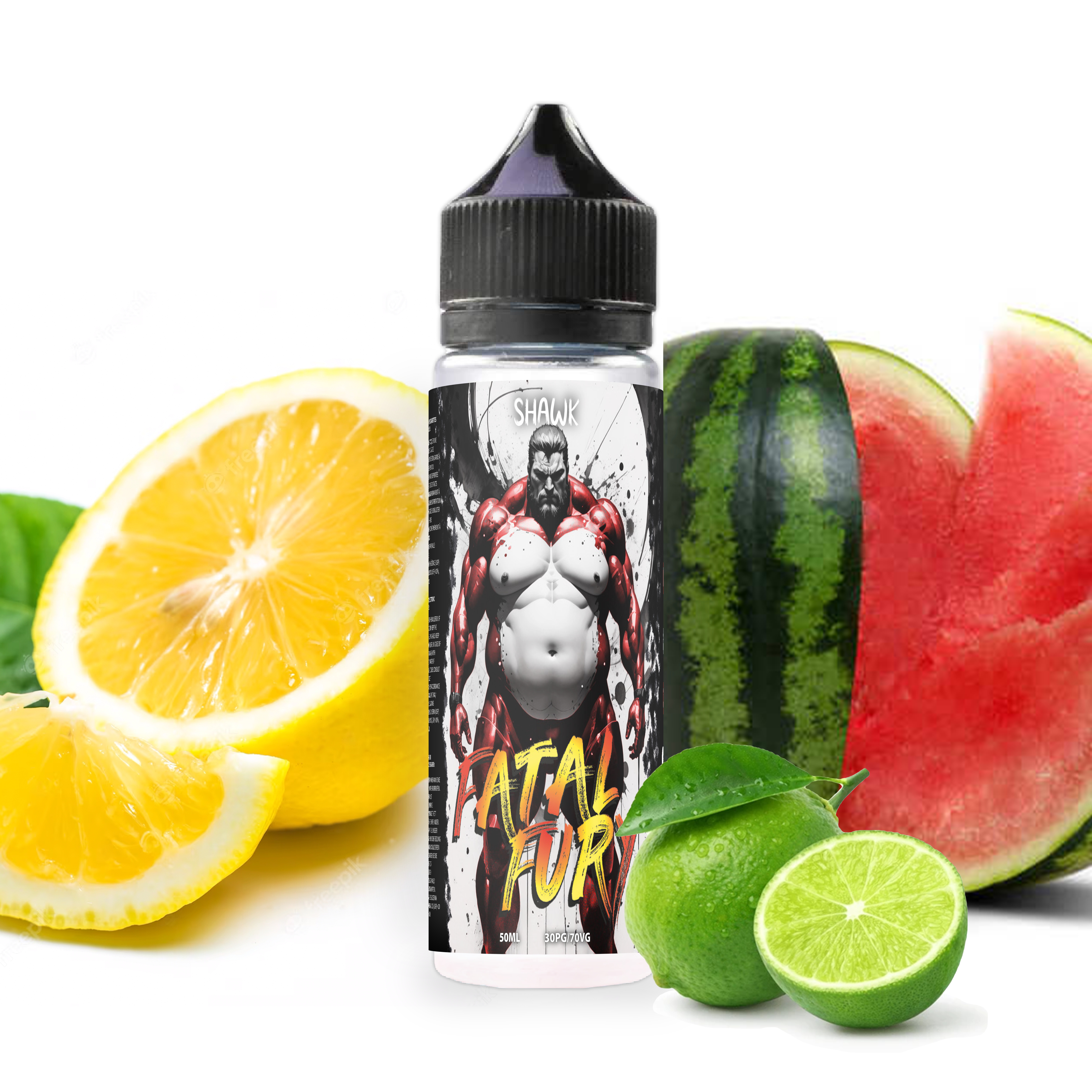 Shawk - Fatal Fury 50ml, Citron jaune, Citron vert, Pastèque