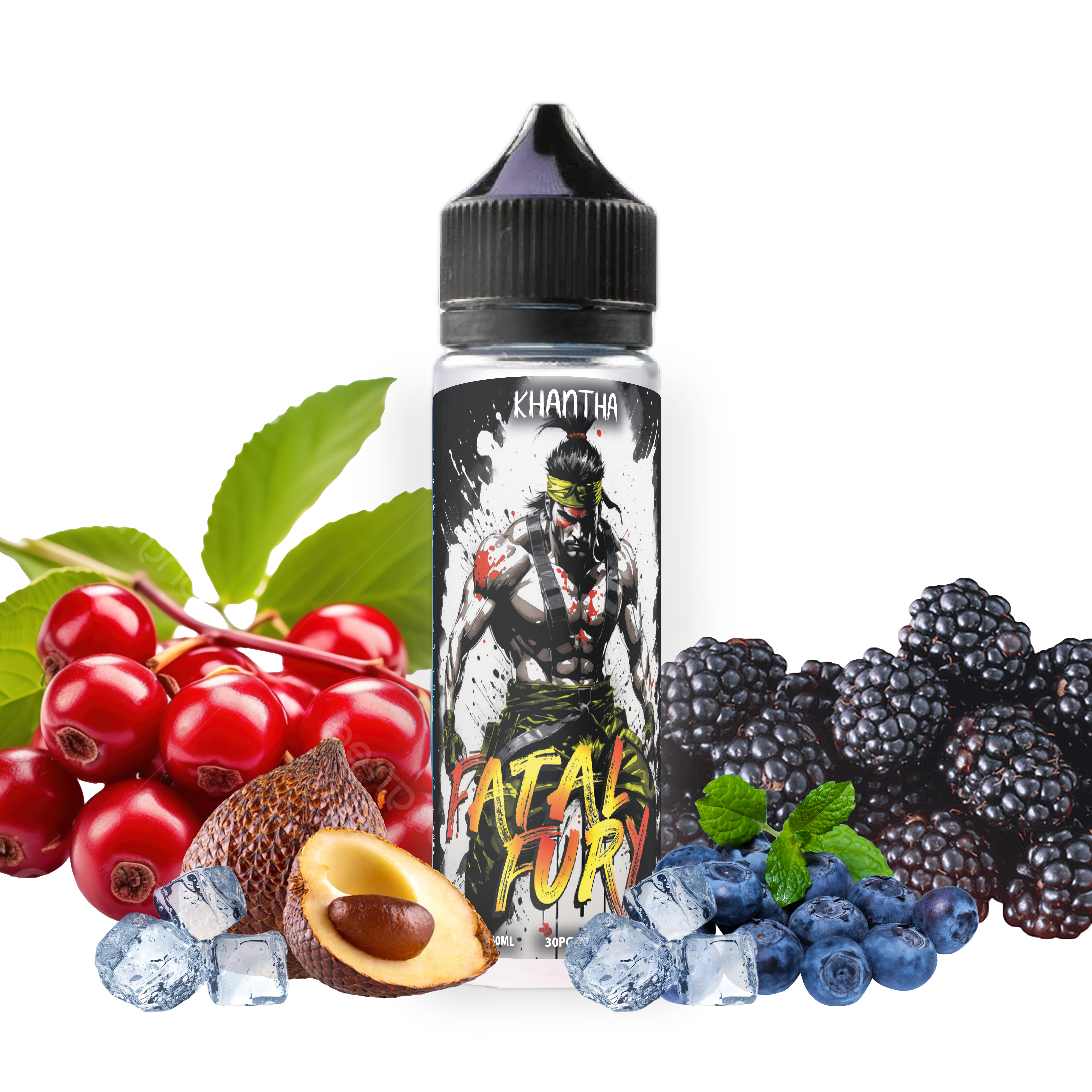 Khantha - Fatal Fury 50ml, Groseille, Fruits Noirs, Fruit du Serpent, Myrtille frais