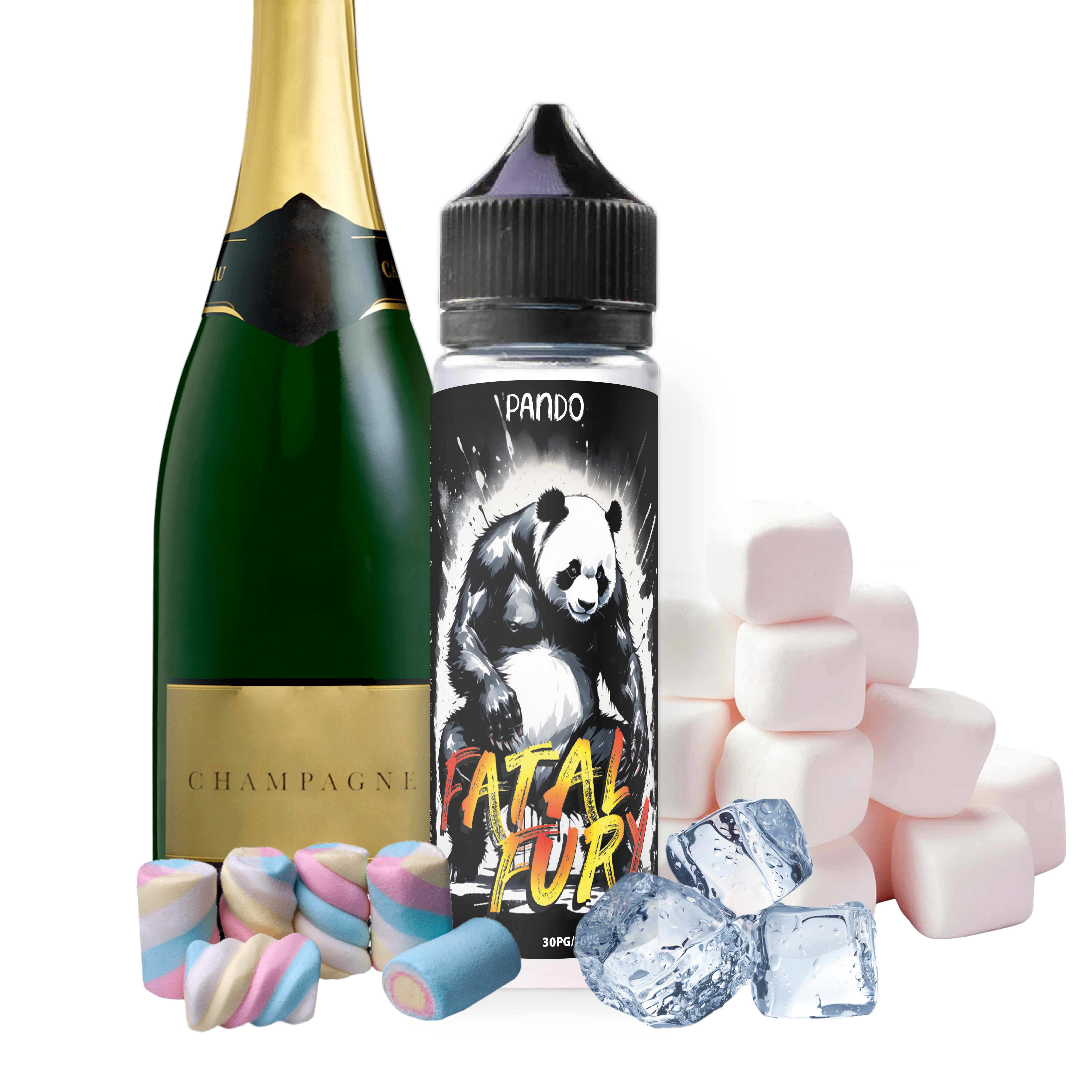 Pando  - Fatal Fury 50ml, Marshmallow, Champagne, Frais