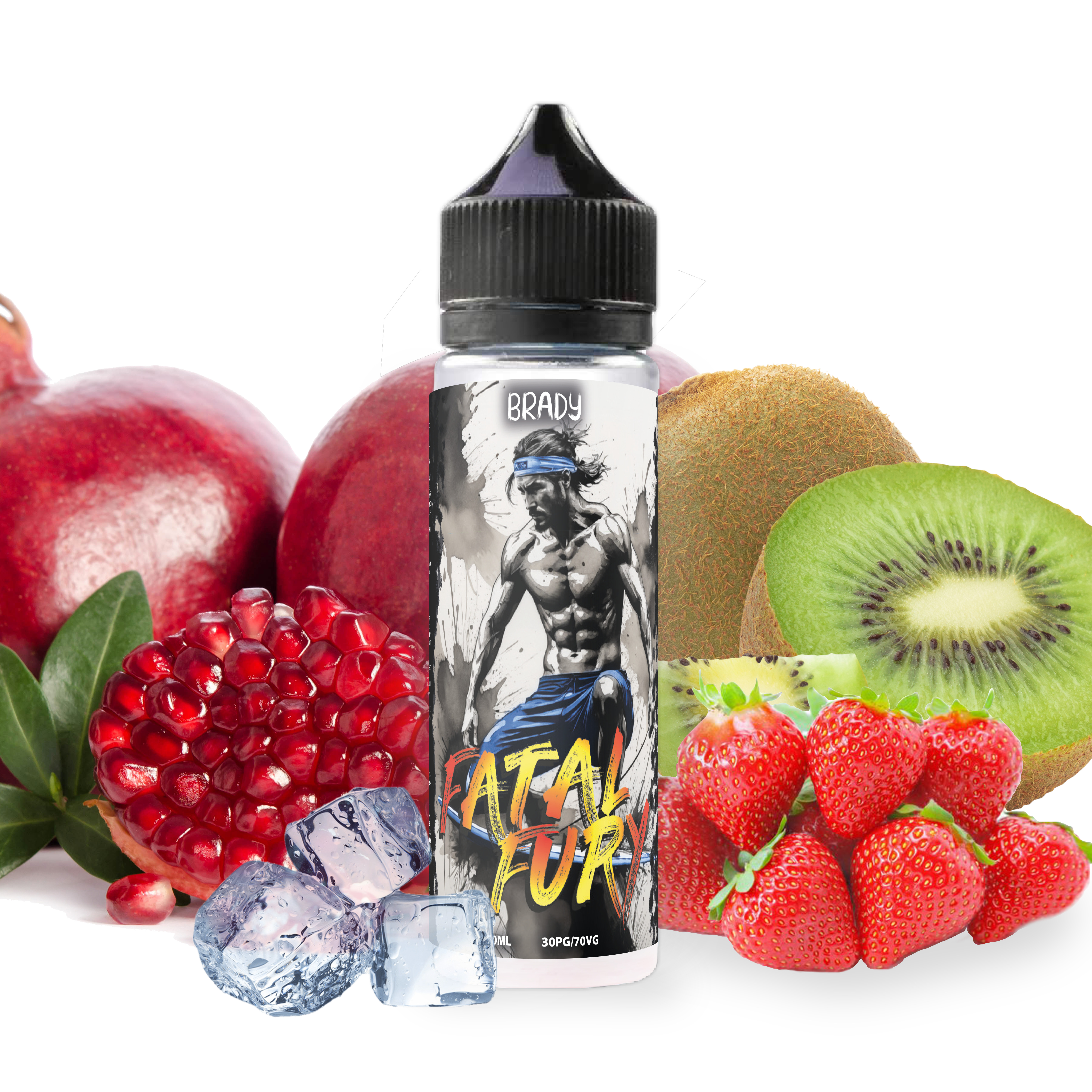 Brady - Fatal Fury 50ml, Fraises, Grenades, Kiwi, Frais