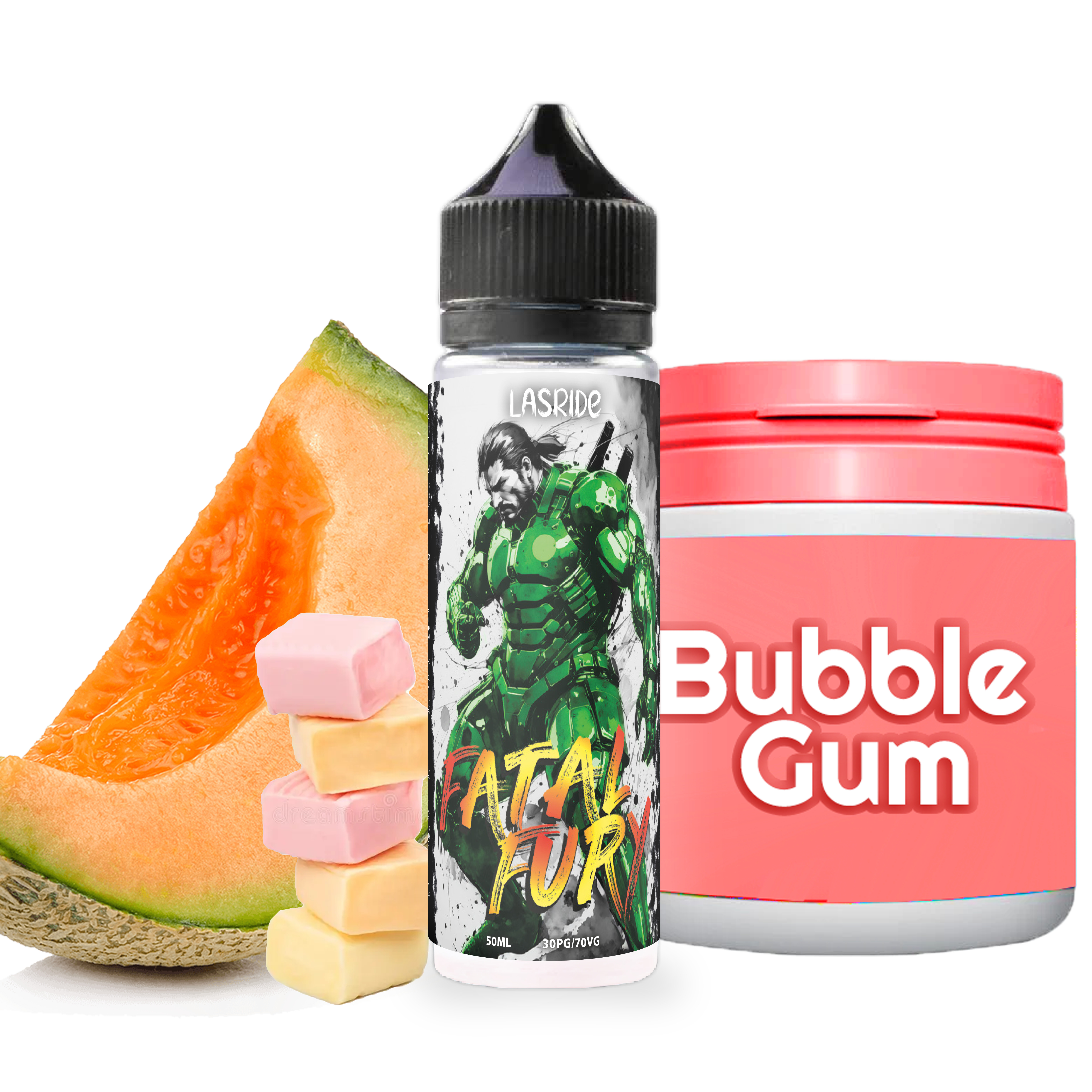 Lasride - Fatal Fury 50ml, Melon, Bubble Gum