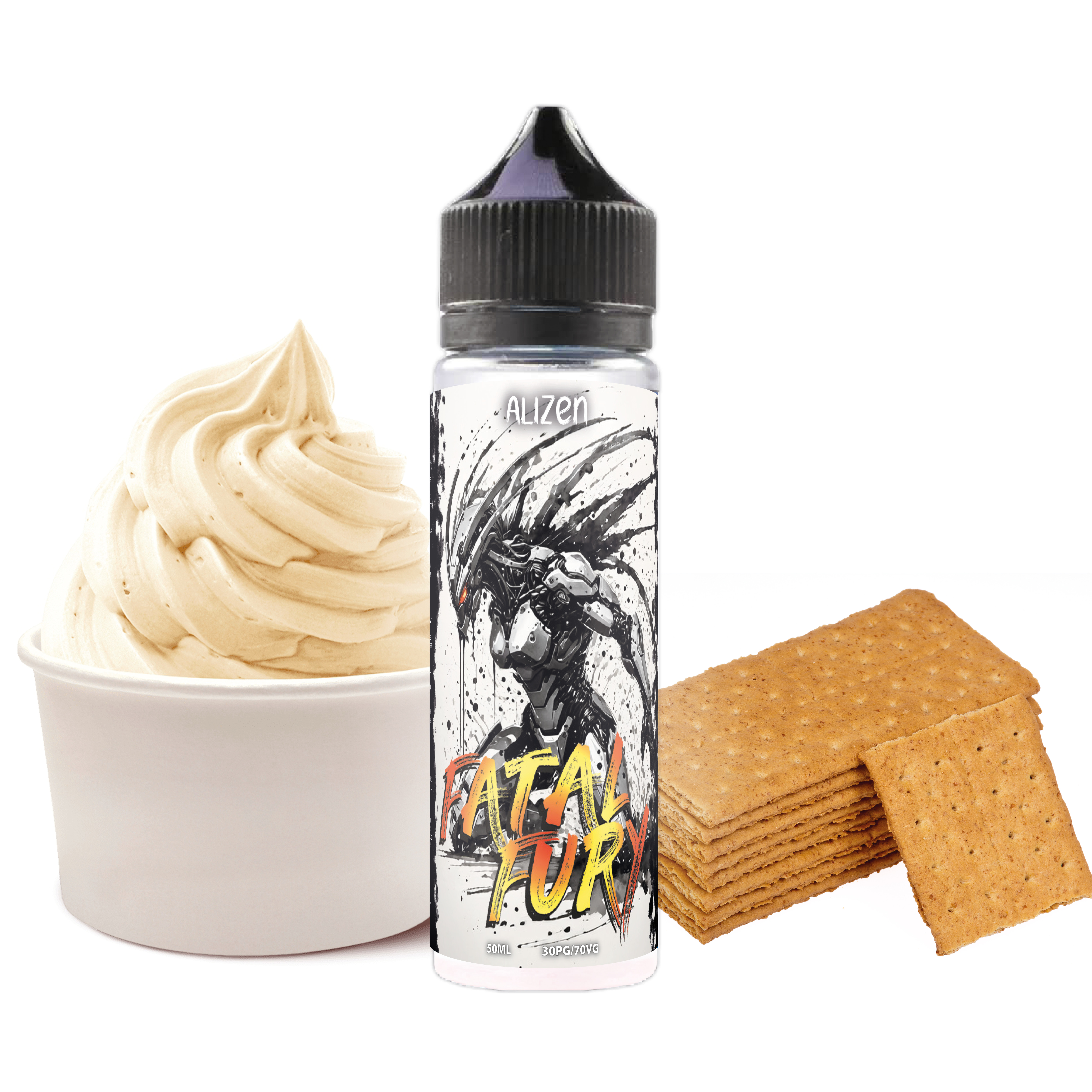 Alizen - Fatal Fury 50ml, Crackers, Glace à la Vanille