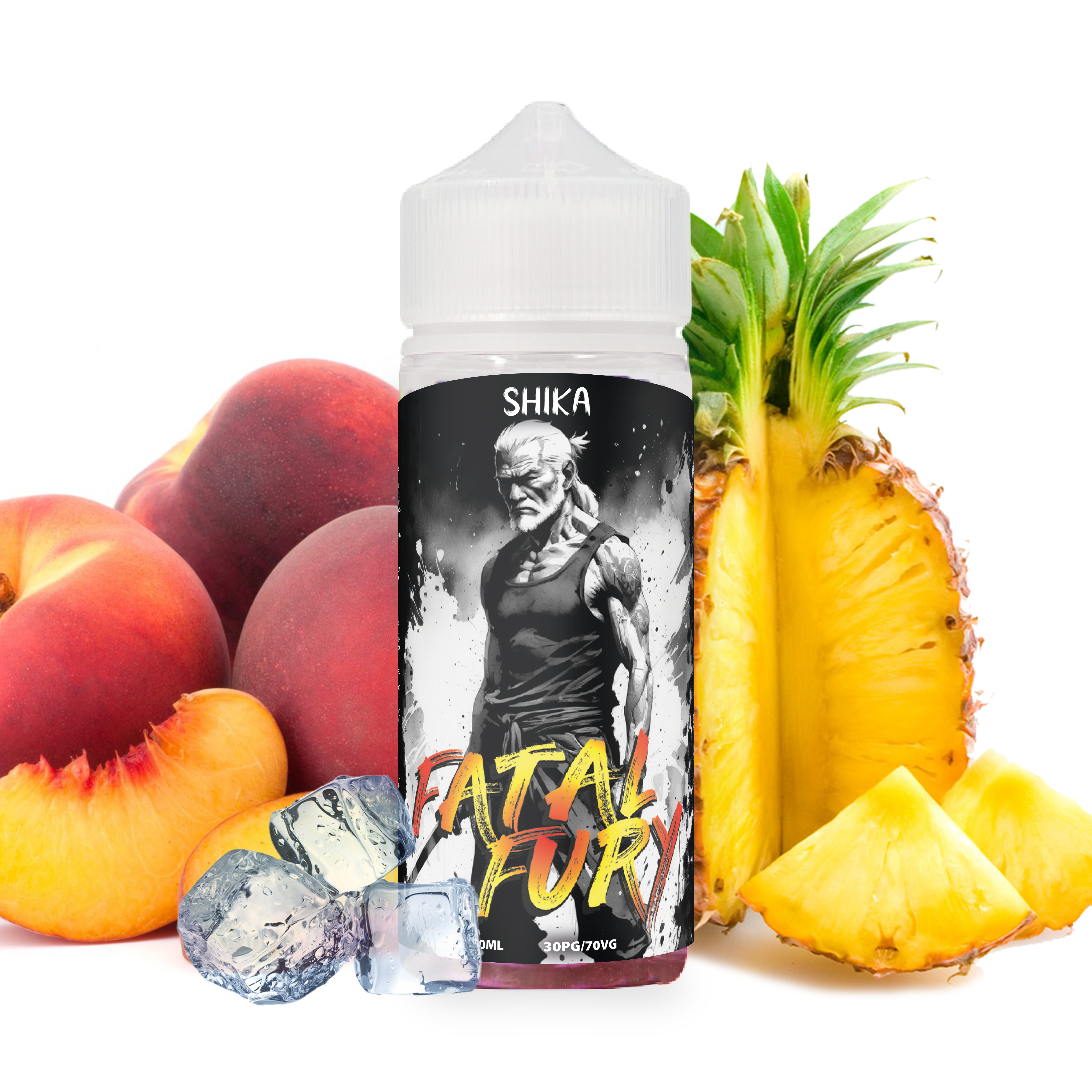 Shika - Fatal Fury 100ml, Ananas, Pêche, Frais