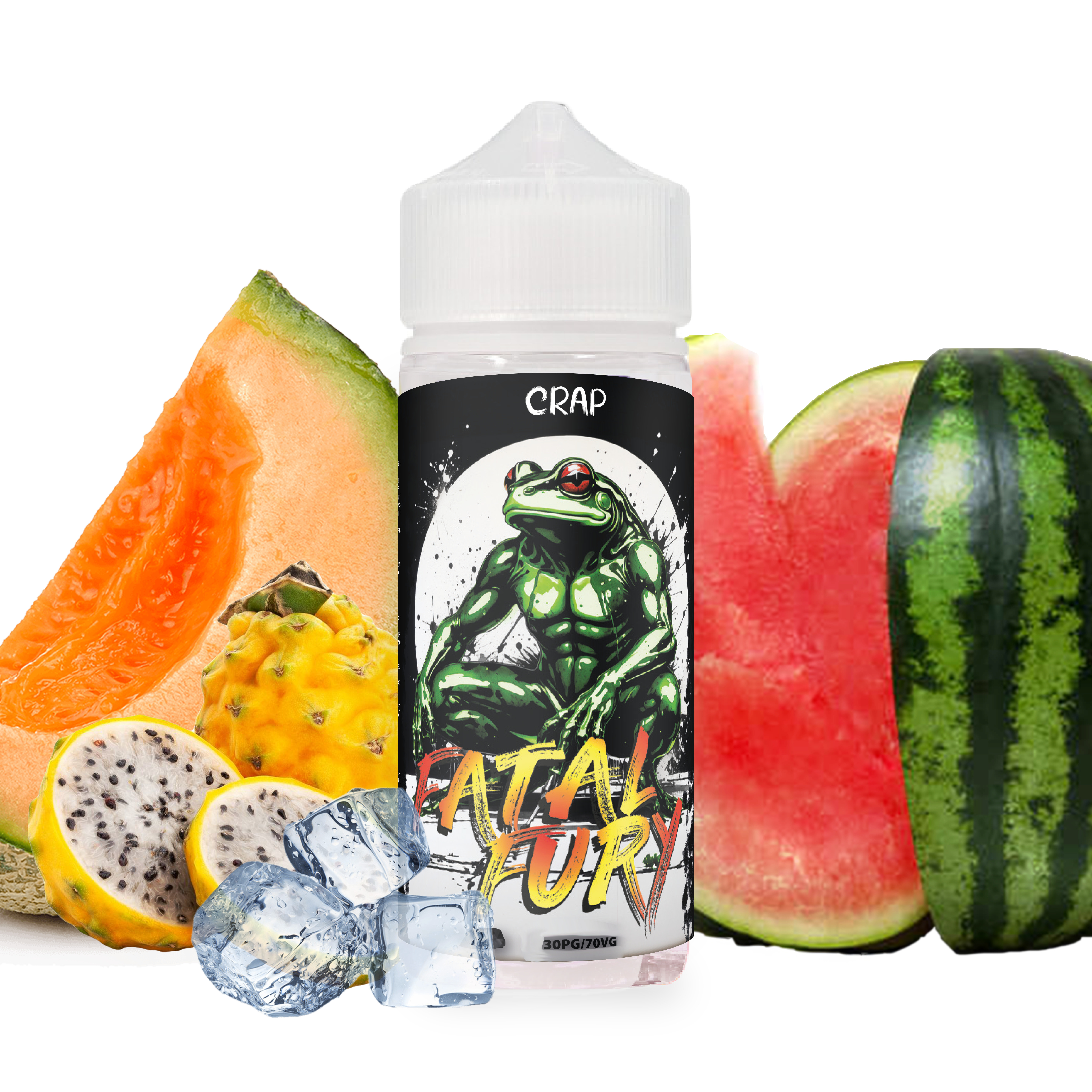 Crap - Fatal Fury 100ml, Fruits du dragon jaune, Melon, Pastèque, Frais