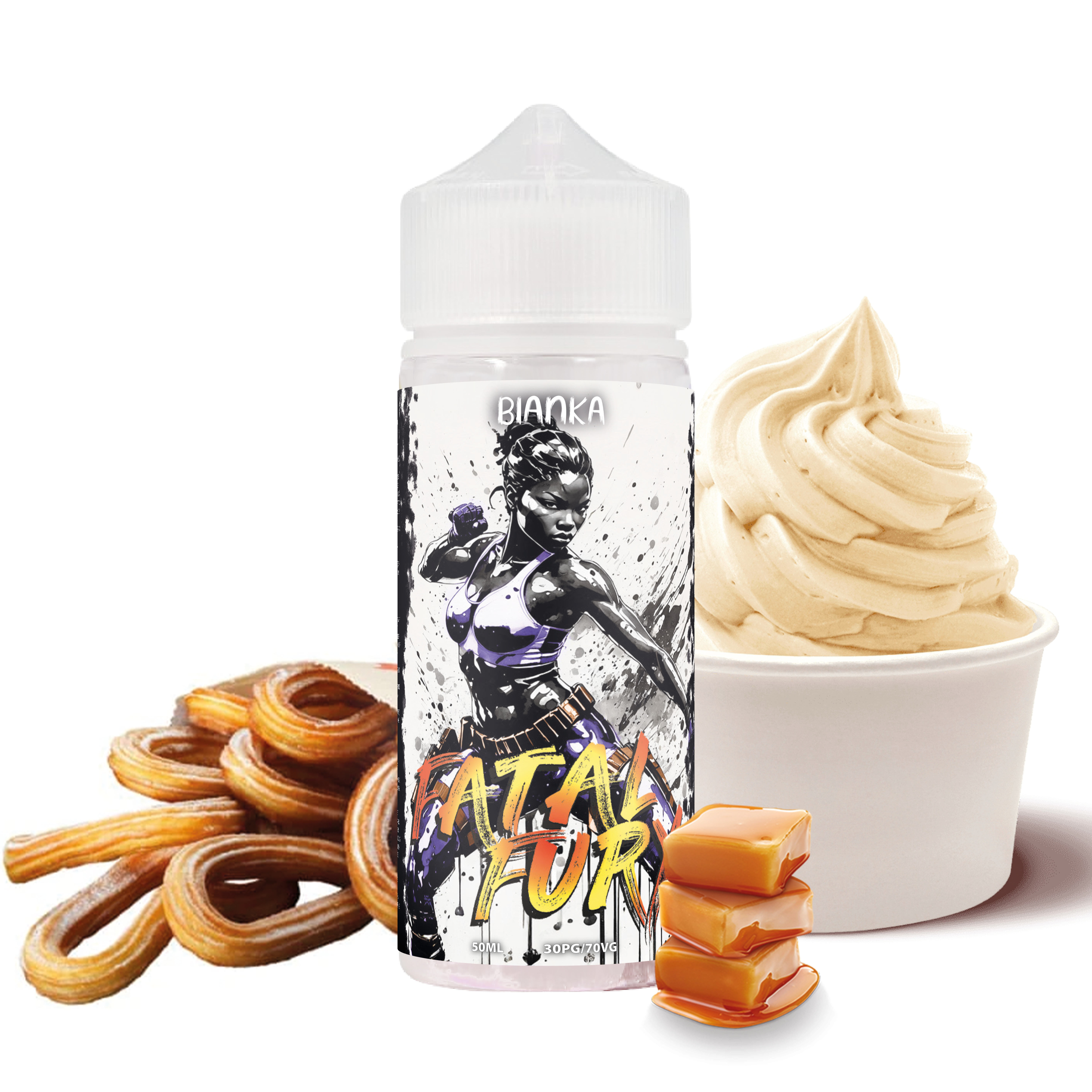 Bianka - Fatal Fury 100ml, Churros, Glace vanille, Caramel
