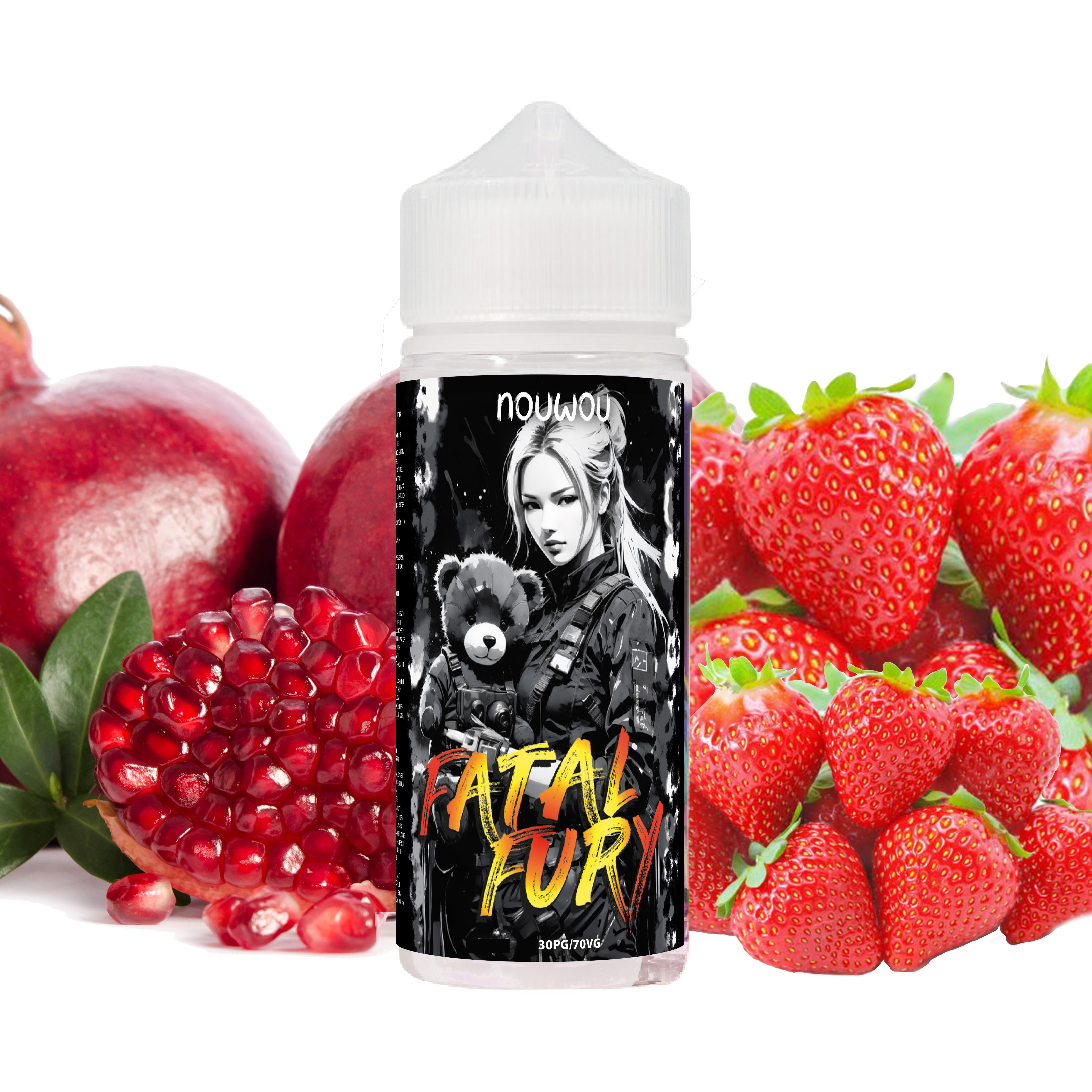 Nouwou - Fatal Fury 100ml, Fraise, Grenade