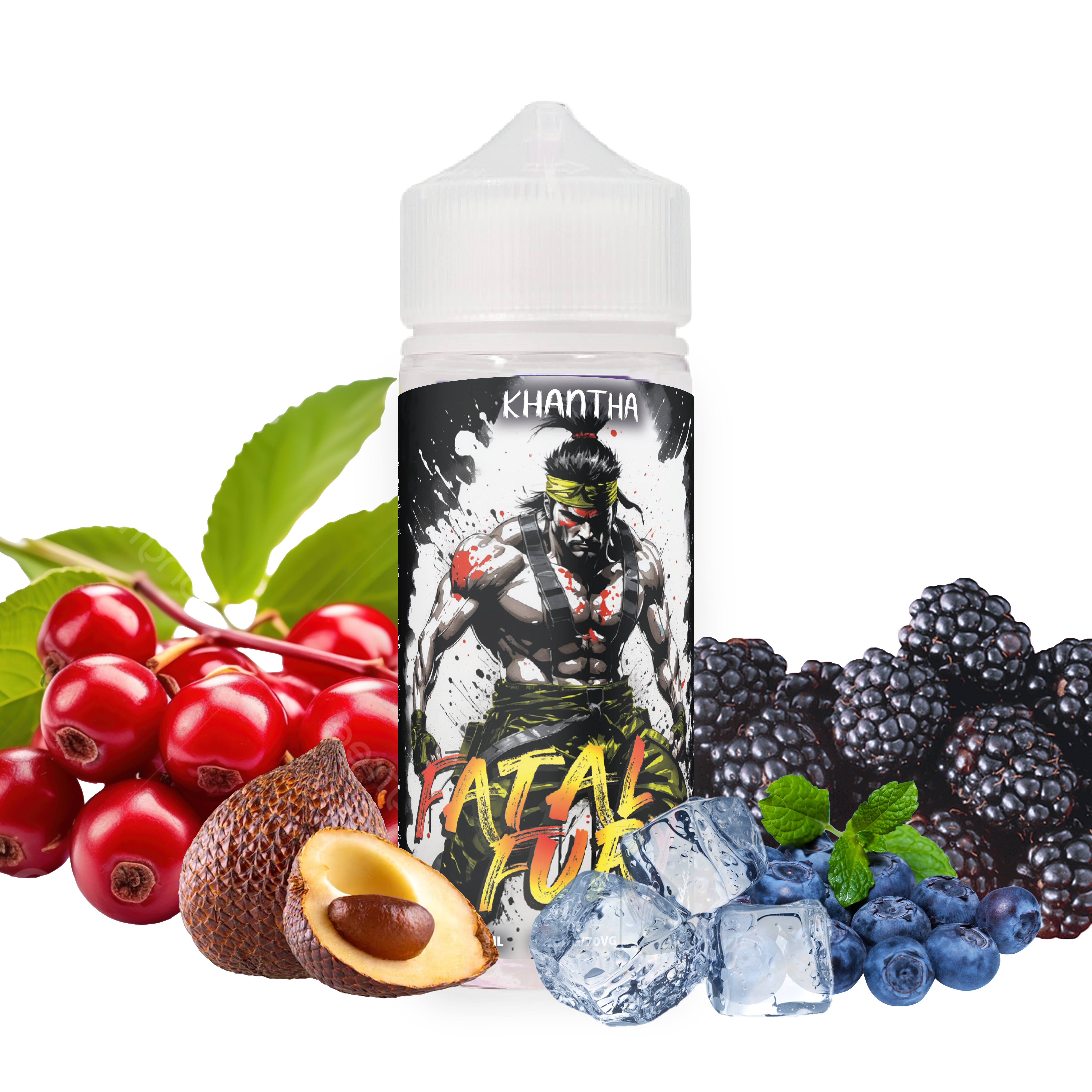 Khantha - Fatal Fury 100ml, Groseille, Fruits Noirs, Fruit du Serpent, Myrtille frais