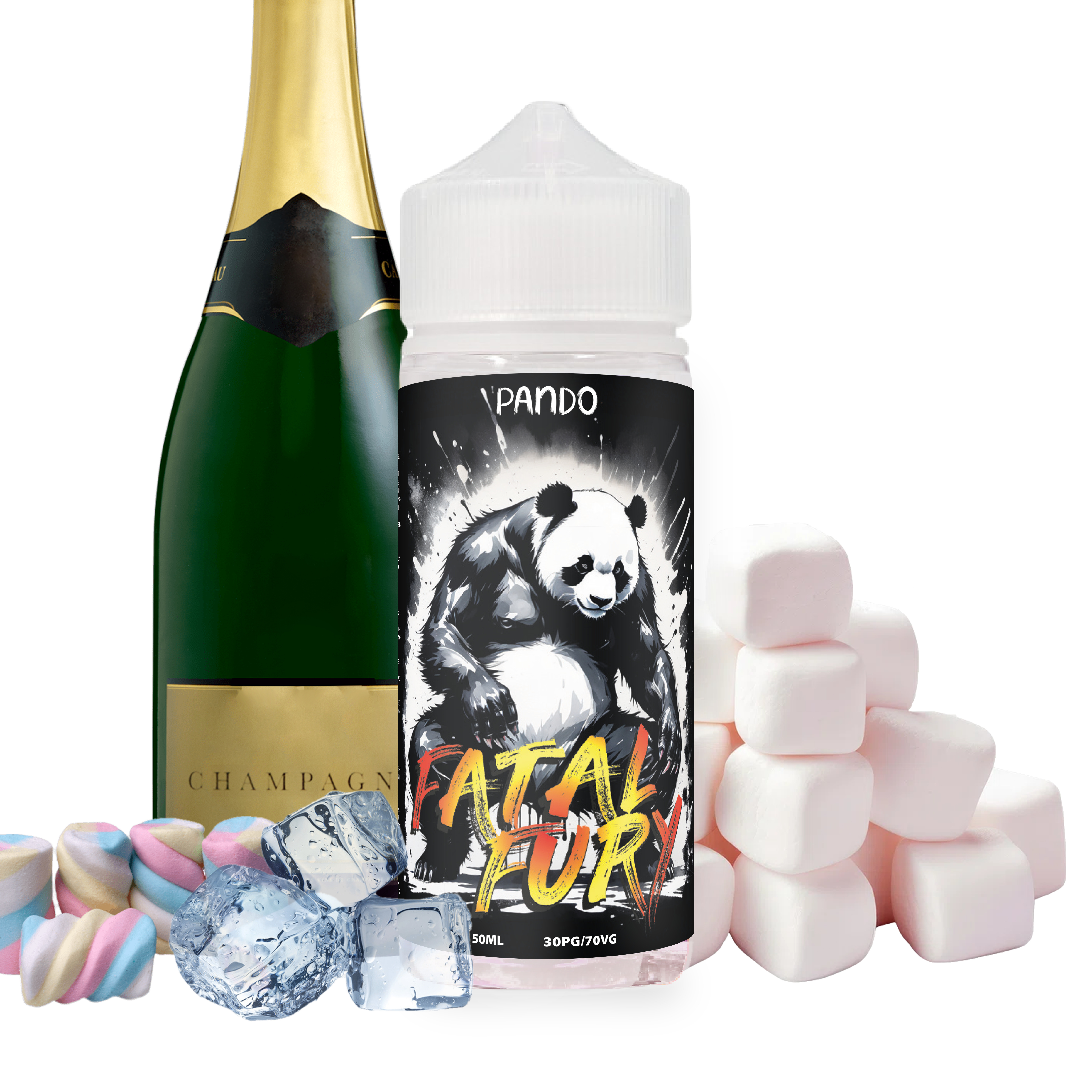 Pando  - Fatal Fury 100ml, Marshmallow, Champagne, Frais
