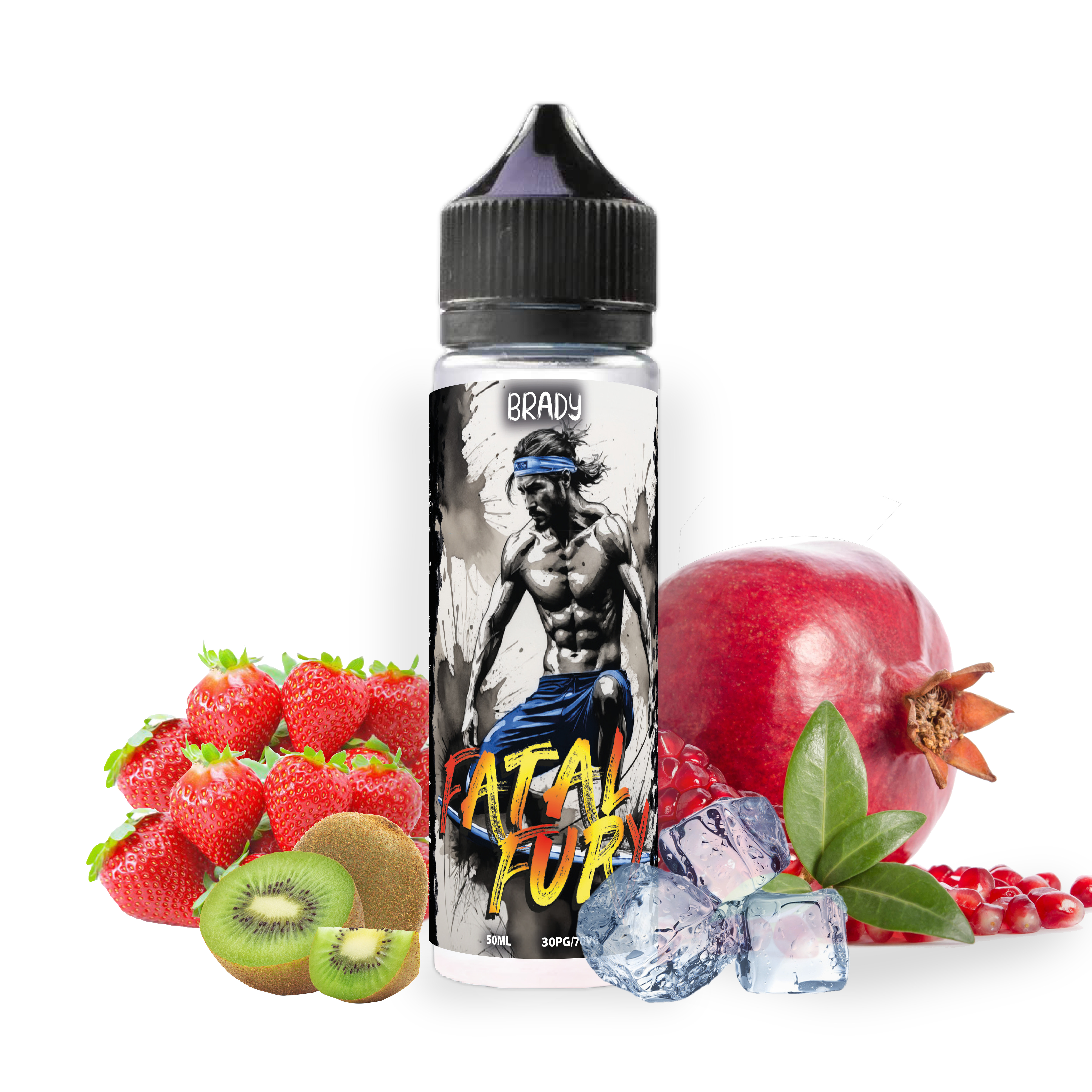 Brady - Fatal Fury 100ml, Fraises, Grenades, Kiwi, Frais