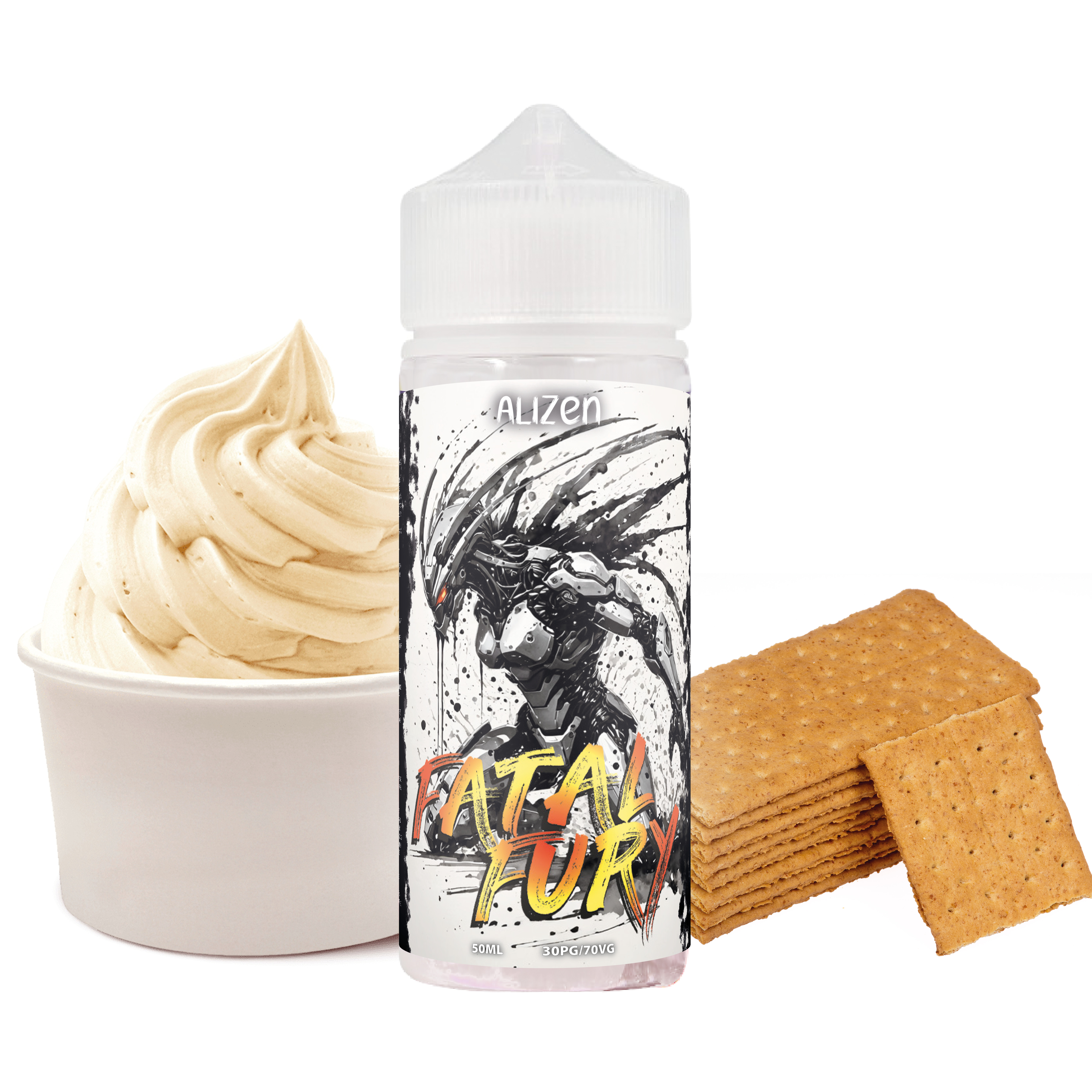 Alizen - Fatal Fury 100ml, Crackers, Glace à la Vanille