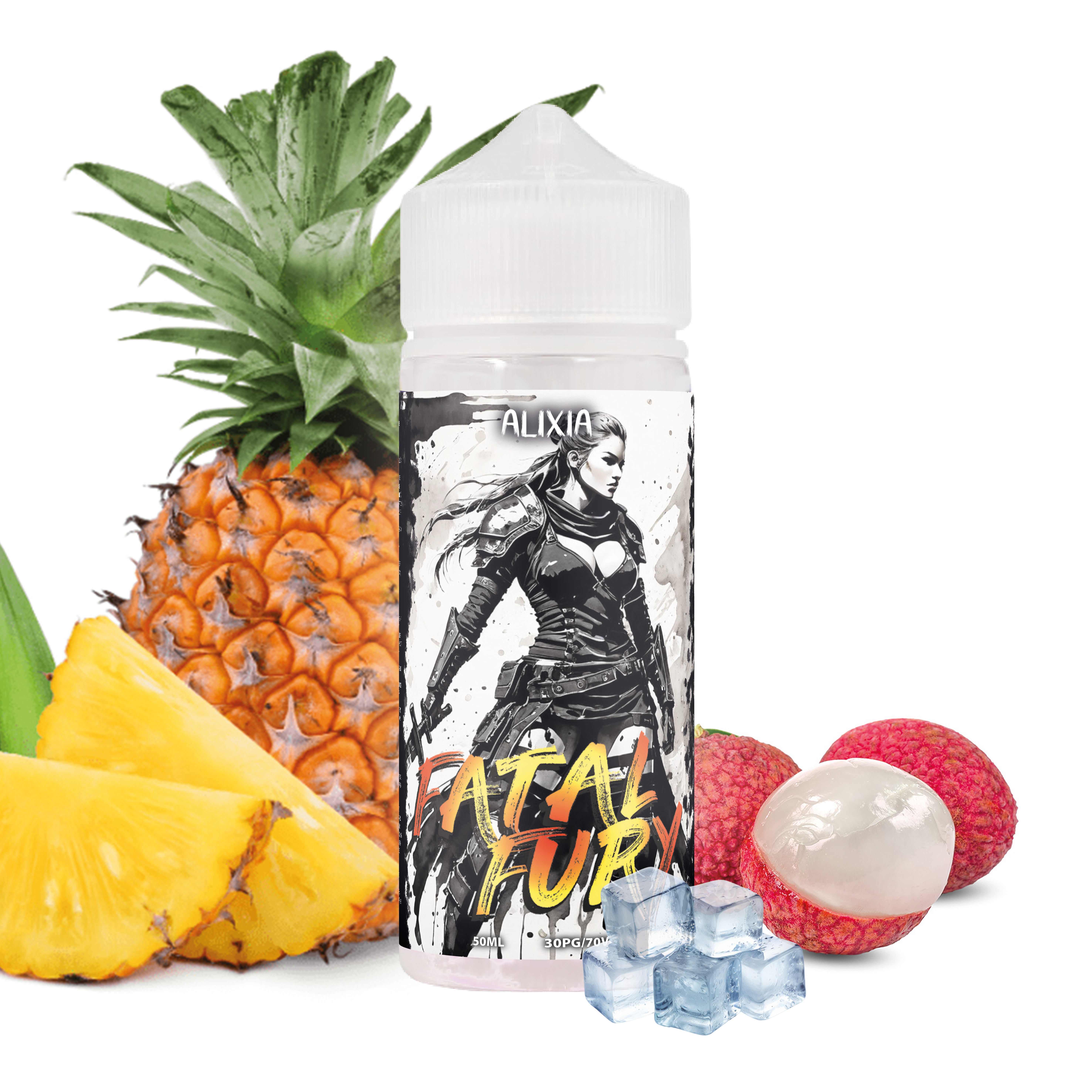 Alixia - Fatal Fury 100ml, Ananas, Litchi Frais