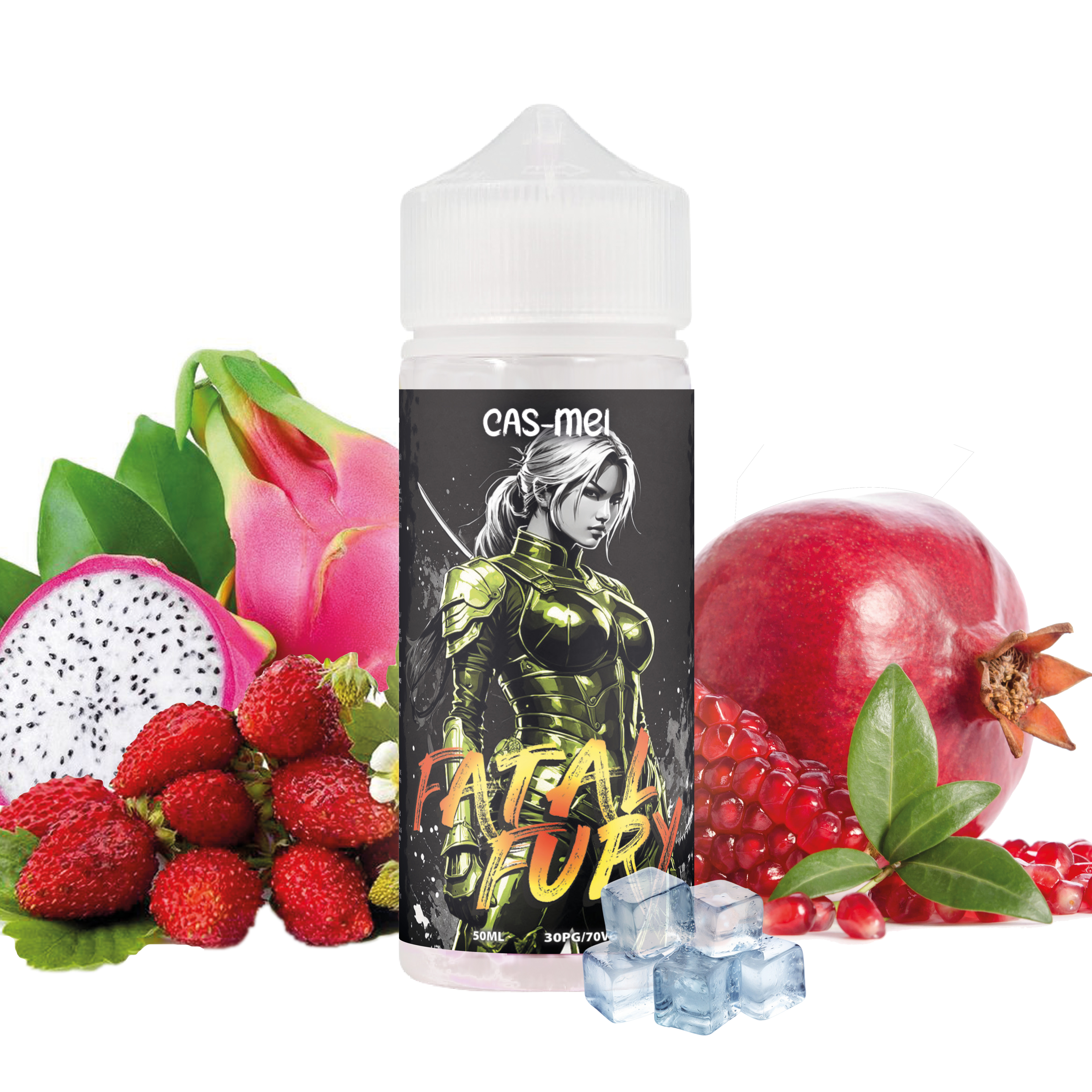 Cas-Mei - Fatal Fury 100ml,  Fraise, Mûre, Framboise, Cassis, Frais