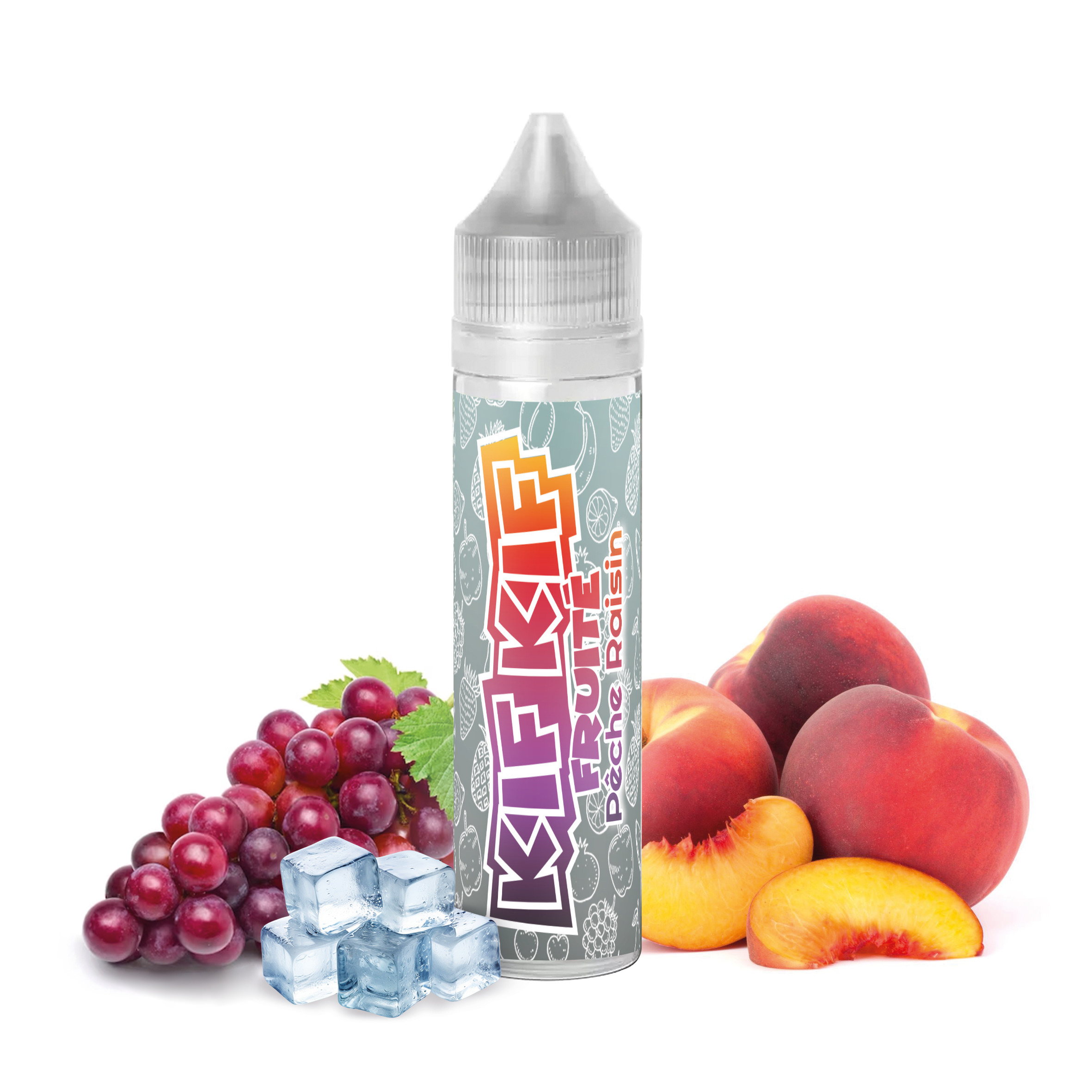 Pêche, Raisin - Kif Kif 50ml, Pêche, Raisin, Frais