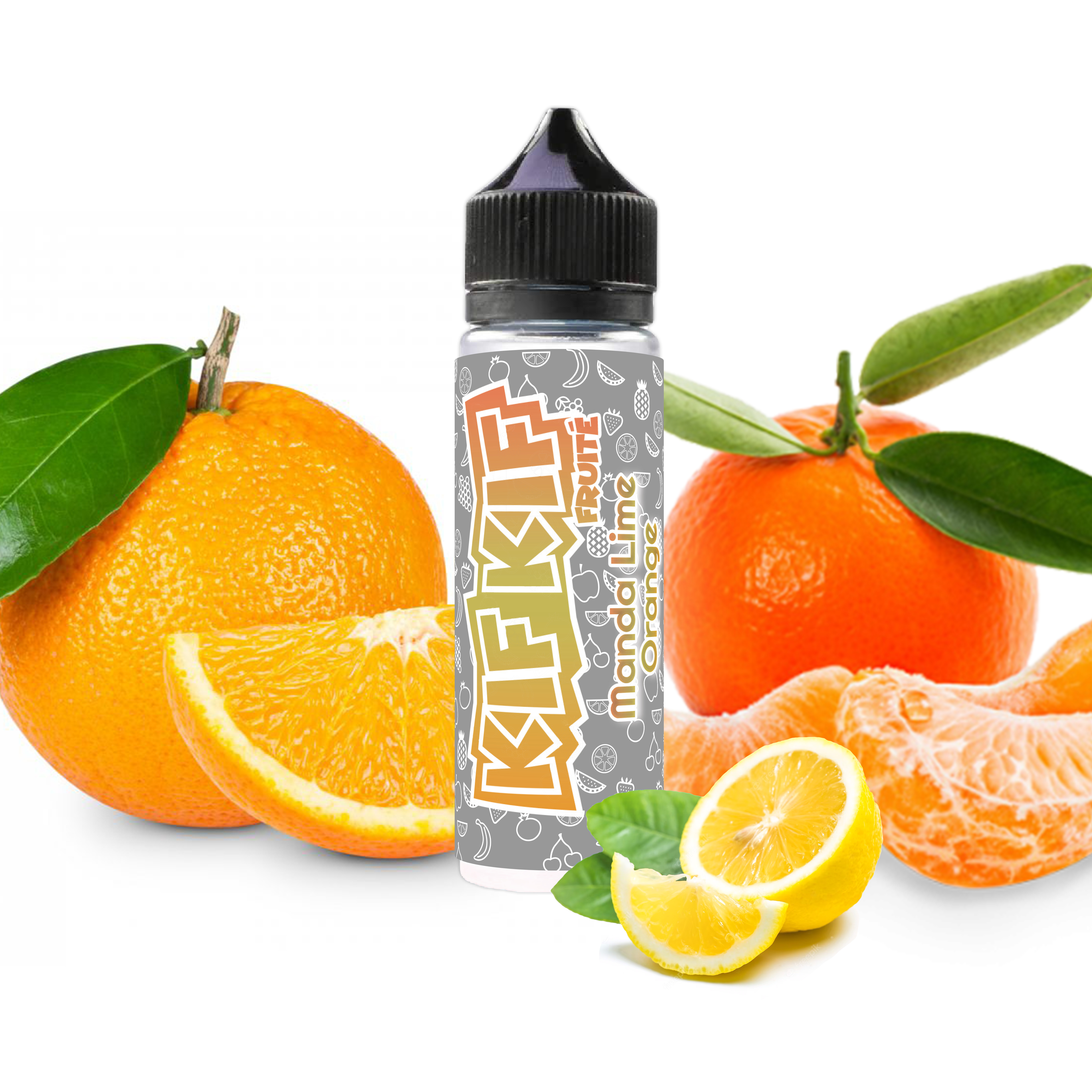 Manda lime Orange NO ICE - Kif Kif 50ml, Orange Mandarine, Citron