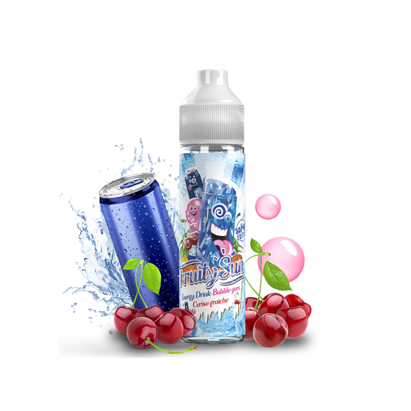 Energy Drink Bubble Gum Cerise Fraiche 50ml Fruity Sun Edition Saphir (Energy Drink Bubble Gum Cerise Fraiche 50ml Fruity Sun Edition Saphir - Secret's LAb) - Secrets Lab