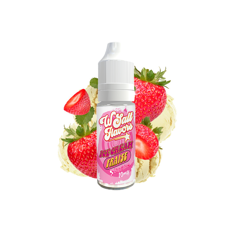 Ice Cream Fraise 10ml Wsalt Flavors (Nicotine:20 mg/ml) - Liquideo