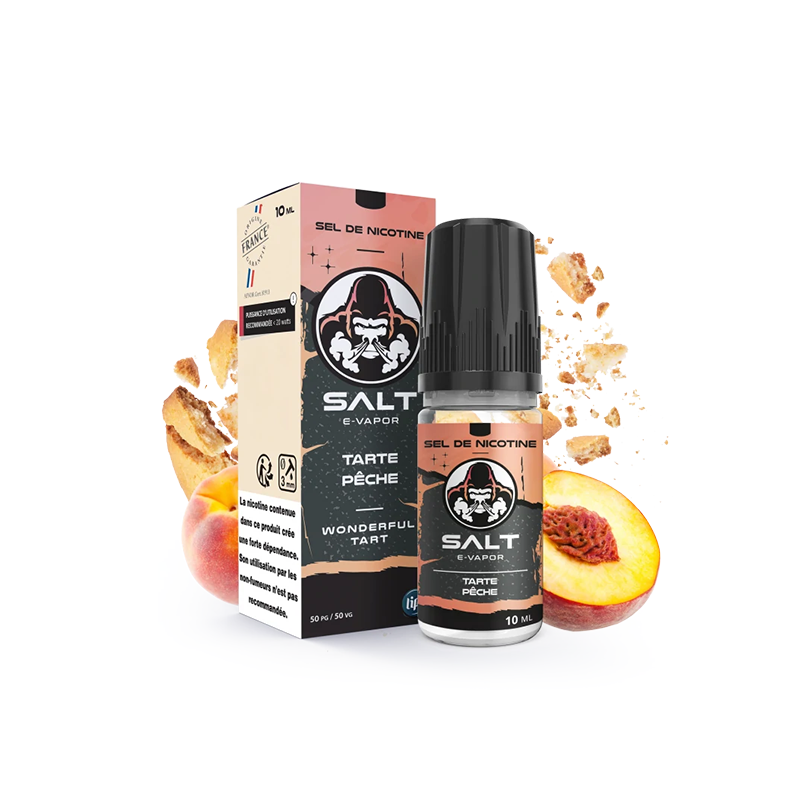 Wonderful Tart Pêche 10ml Salt E-Vapor (Nicotine:10 mg/ml) - Le French Liquide