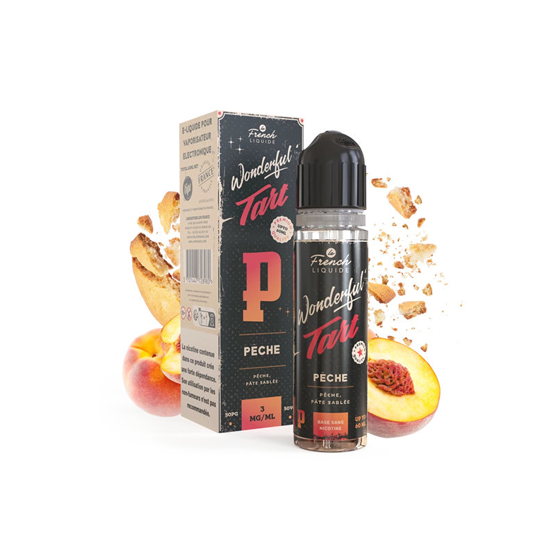 Kit Easy2Shake Pêche 60ml Wonderful Tart (Nicotine:03 mg/ml) - Le French Liquide
