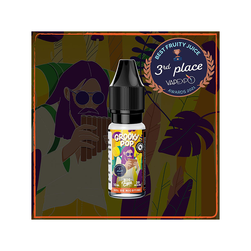 Groovy Pop Salt 10ml Les Founding Fathers (Nicotine:20 mg/ml) - Big Papa