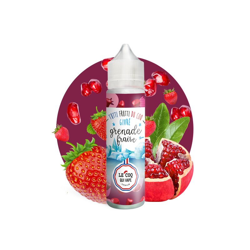 Grenade Fraise 50ml Tutti Frutti du Coq Givré (Grenade Fraise 50ml Tutti Frutti du Coq Givré - Le Coq qui Vape) - Airomia