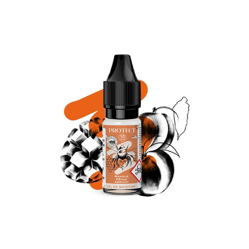 Mangue Pêche Abricot Salt 10ml Protect (Nicotine:10 mg/ml) - Protect